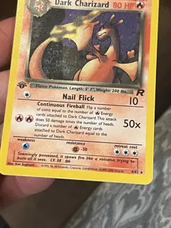 Pokemon TCG Dark Charizard Team Rocket 4/82 Holo 1st Edition Holo Rare - Image 5