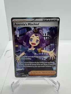 Acerola's Mischief 165/132 Pokemon Mega Evolution Full Art NM! - Image 1