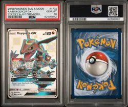 2018 Pokemon Sun & Moon Full Art Rayquaza GX 177a/168 PSA 10 Hidden Fates - Image 3