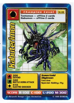 Kabuterimon - ST-08 - NM/M - Digital Monsters Starter Deck 1999 - Digimon Card - Image 1