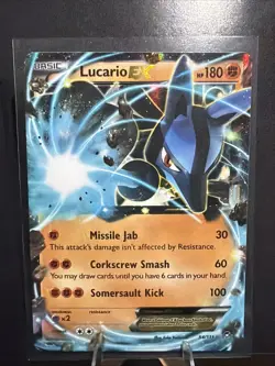 Pokemon Lucario EX Holo Ultra Rare Card 54/111 Furious Fists XY - Image 1
