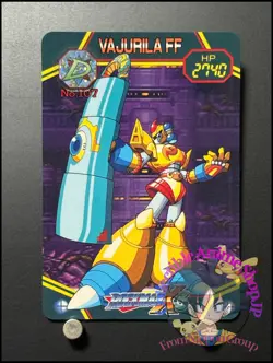 Mega MAN X3 Card 107 Vajurila FF CAPCOM BANDAI JAPAN Japanese Rockman 1995 - Image 1