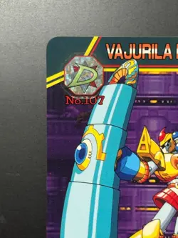 Mega MAN X3 Card 107 Vajurila FF CAPCOM BANDAI JAPAN Japanese Rockman 1995 - Image 2