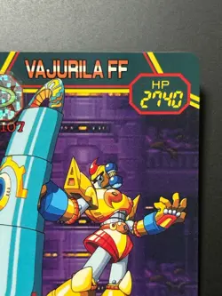 Mega MAN X3 Card 107 Vajurila FF CAPCOM BANDAI JAPAN Japanese Rockman 1995 - Image 3