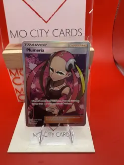 Plumeria Trainer 145/147 Full Art Sun & Moon Burning Shadows Pokemon Card - Image 1