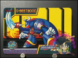 Mega MAN X3 Card 101 Gravity Beetle CAPCOM BANDAI JAPAN Japanese Rockman 1995 - Image 1