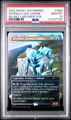 2025 MTG SECRET LAIR DROP #1880 SHORIKAI, GENESIS ENGINE PSA 10 - Image 1
