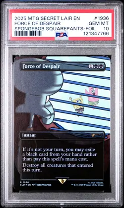 2025 MTG SECRET LAIR DROP #1936 FORCE OF DESPAIR PSA 10 - Image 1
