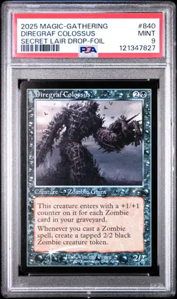 2025 MTG SECRET LAIR DROP FOIL #840 DIREGRAF COLOSSUS PSA 9 - Image 1