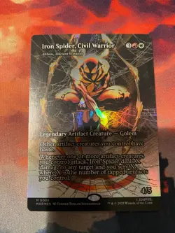 MTG Spider Man Iron Spider Civil Warrior Borderless Foil - Image 1
