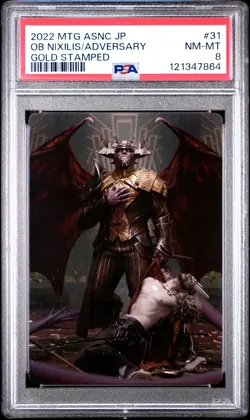 2022 MTG JPN STREETS OF NEW CAPENNA ART SER #31 OB NIXILIS, THE ADVERSARY PSA 8 - Image 1