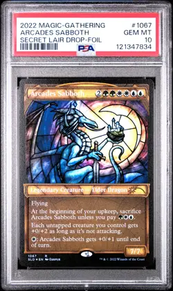 2022 MTG SECRET LAIR DROP FOIL #1067 ARCADES SABBOTH PSA 10 - Image 1