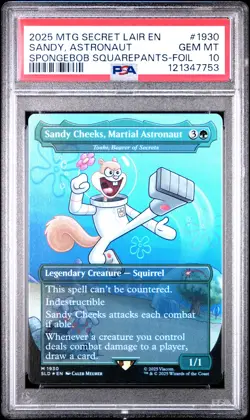 2025 MTG SECRET LAIR DROP #1930 SANDY CHEEKS, MARTIAL ASTRONAUT PSA 10 - Image 1