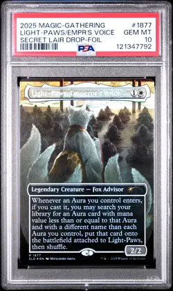 2025 MTG SECRET LAIR DROP #1877 LIGHT-PAWS, EMPEROR'S VOICE PSA 10 - Image 1
