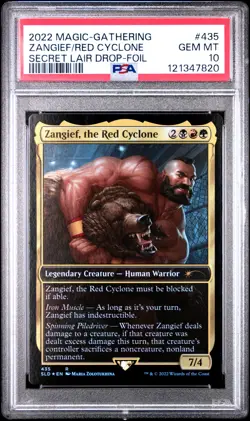 2022 MTG SECRET LAIR DROP FOIL #435 ZANGIEF, THE RED CYCLONE PSA 10 - Image 1