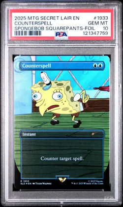 2025 MTG SECRET LAIR DROP #1933 COUNTERSPELL PSA 10 - Image 1