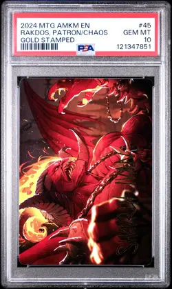 2024 MTG MURDERS AT KARLOV MANOR ART SER #45 RAKDOS, PATRON OF CHAOS PSA 10 - Image 1