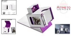 MTG Card Deck Box Faux Leather Holds 100 Double-Sleeved Cards Dice Tray - Image 2