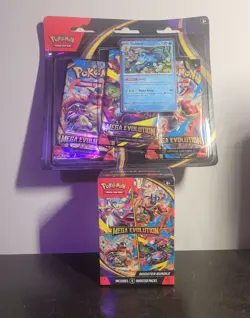 Pokemon Mega Evolutions Booster Bundle 3 Pack Blister TCG Sealed - Image 1