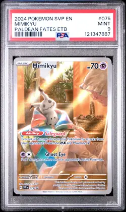 2024 POKEMON SVP EN-SV BLACK STAR PROMO #075 MIMIKYU PSA 9 - Image 1