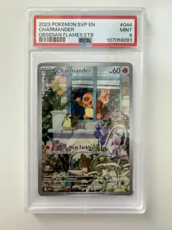 PSA 9 Charmander #044 2023 Pokemon SVP Obsidian Flames ETB Promo English - Image 1