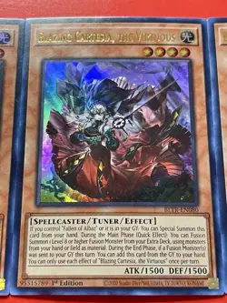 3x Blazing Cartesia, The Virtuous | BLTR-EN080 | UR | LP | 1st Edition | YuGiOh! - Image 5