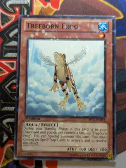 Treeborn Frog BP01-EN012 Starfoil Rare Yu-Gi-Oh Card 1st Edition - Mod Played - Image 1