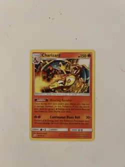 Pokemon TCG Charizard Trading Card Sun & Moon Team Up 14/181 Regular Rare - Image 1