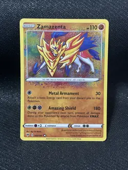 Zamazenta 102/185 Amazing Rare Vivid Voltage Pokemon Card Near Mint - Image 1