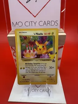 Pokemon Pikachu Celebrations Birthday Surprise 25th Anniversary Promo Card - Image 1