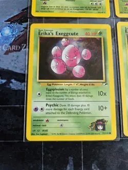 Exeggutor & Exeggcute 4 Card Lot Pokemon Gym Heroes, Jungle, Legendary CL Erikas - Image 4