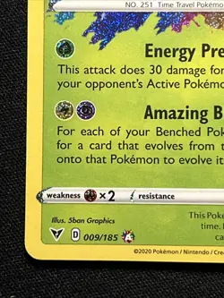 Celebi 009/185 Amazing Rare Vivid Voltage Pokemon Card Near Mint - Image 2