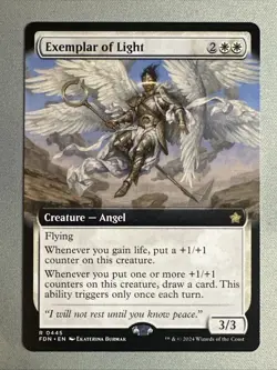 MTG / Exemplar of Light / FDN / #445 / Regular (Extended Art) / Rare / NM - Image 1