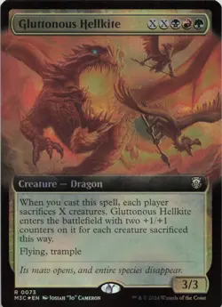 Gluttonous Hellkite (Extended Art) - FOIL - R Commander: Modern Horizons 3 73 - - Image 1