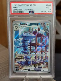 2023 Pokemon Paradox Rift Steelix 208/182 Illustration Rare PSA 9 Mint - Image 1