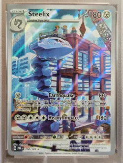 2023 Pokemon Paradox Rift Steelix 208/182 Illustration Rare PSA 9 Mint - Image 2