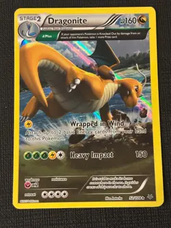 2015 POKEMON XY ROARING SKIES DRAGONITE 52/108 REVERSE HOLO - Image 1