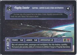 Star Wars CCG - Charlie Bailey (ILM Flagship Executor) - signed card - autograph - Image 1