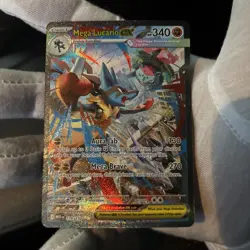 Mega Lucario Ex Alternate Art 179/132 Mega Evolution Secret Rare Pokemon Card NM - Image 5
