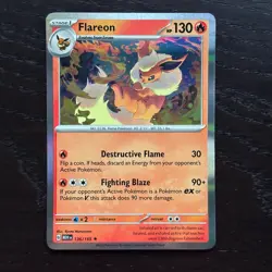 Flareon 136/165 Pokemon 151 Scarler & Violet Holo Rare Card NM - Image 1