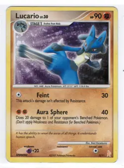 Lucario - DP Trainer Kit: Manaphy & Lucario 3/11 - MP/VG - Pokemon Holo Card - Image 1