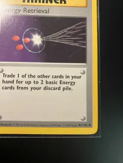 Energy Retrieval Trainer Card Pokemon 81/102 Vintage - Image 4