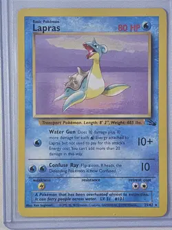 Lapras 25/62 Fossil Regular Unlimited Rare - LP - Pokemon Card - TCG - Image 1