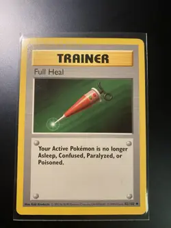 Pokemon Full Heal Trainer Card 82/102 Vintage - Image 1