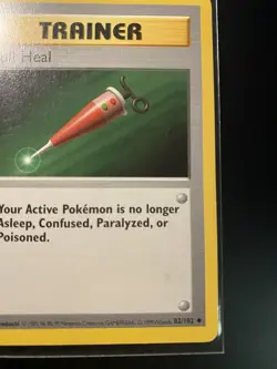 Pokemon Full Heal Trainer Card 82/102 Vintage - Image 4