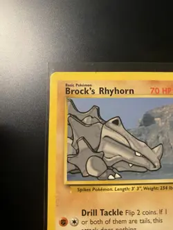 BROCK’S RHYHORN - Gym Heroes Set - 70/132 - Common - Pokemon Card - NM - Image 2