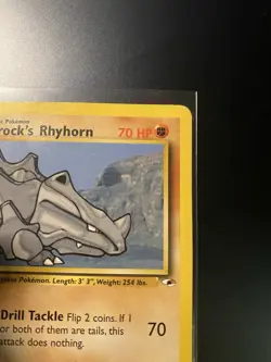 BROCK’S RHYHORN - Gym Heroes Set - 70/132 - Common - Pokemon Card - NM - Image 3