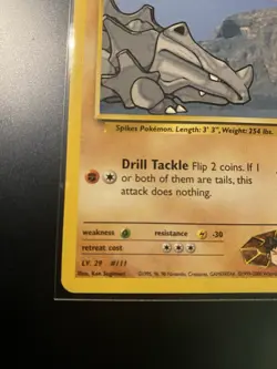 BROCK’S RHYHORN - Gym Heroes Set - 70/132 - Common - Pokemon Card - NM - Image 5