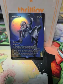 1x Nine Lives 0003, Borderless Art Foil, Spider-Man Marvel Eternal Legal, MTG NM - Image 1