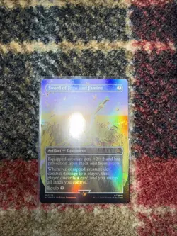 MTG Sword of Feast and Famine Borderless Universes Beyond: Assassin's Creed Foil - Image 1